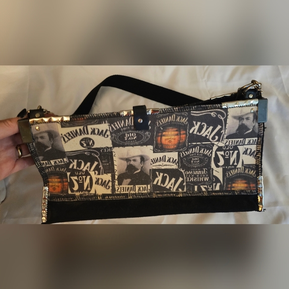 Handmade Jack Daniel’s Novelty Fabric Shoulder Bag Purse - Picture 4 of 6